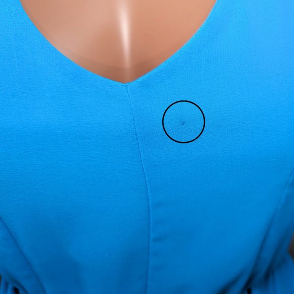 Nordstrom Dee Elle XS Aqua Blue Backless Sleeveless V-Neck Lined Dress - Picture 5 of 11